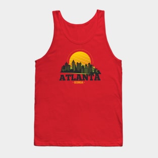 Retro Atlanta, Georgia Skyline Tank Top